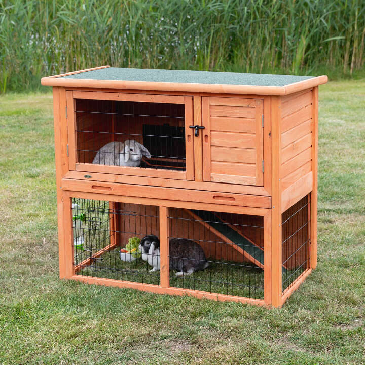 TRIXIE natura Kleintierstall mit Freilaufgehege